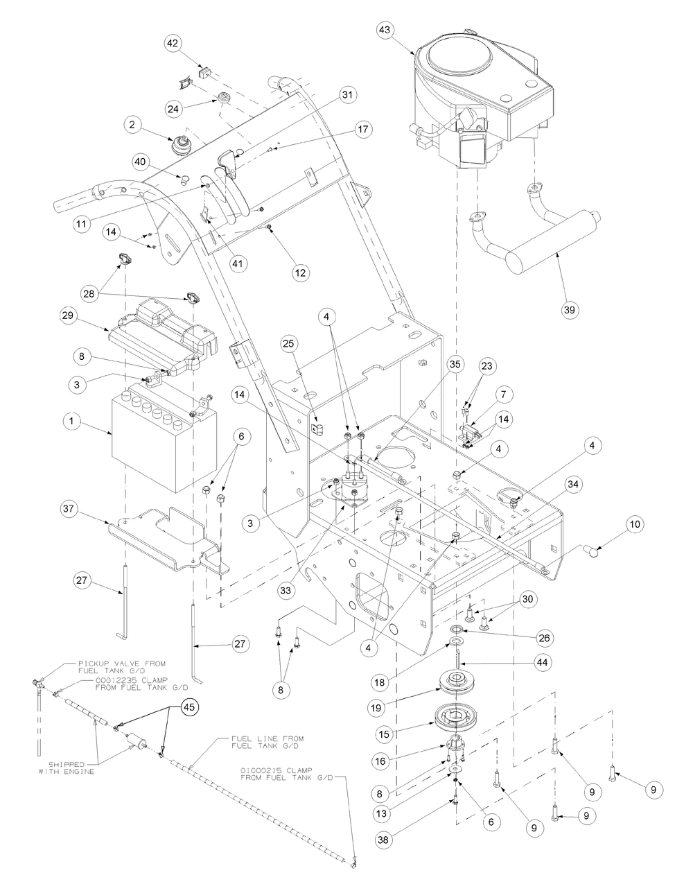 Kawasaki Engine Assembly 17hp Diagram and Parts List for H1748 55AI4HPS750-WAM Cub Cadet Lawn Mower